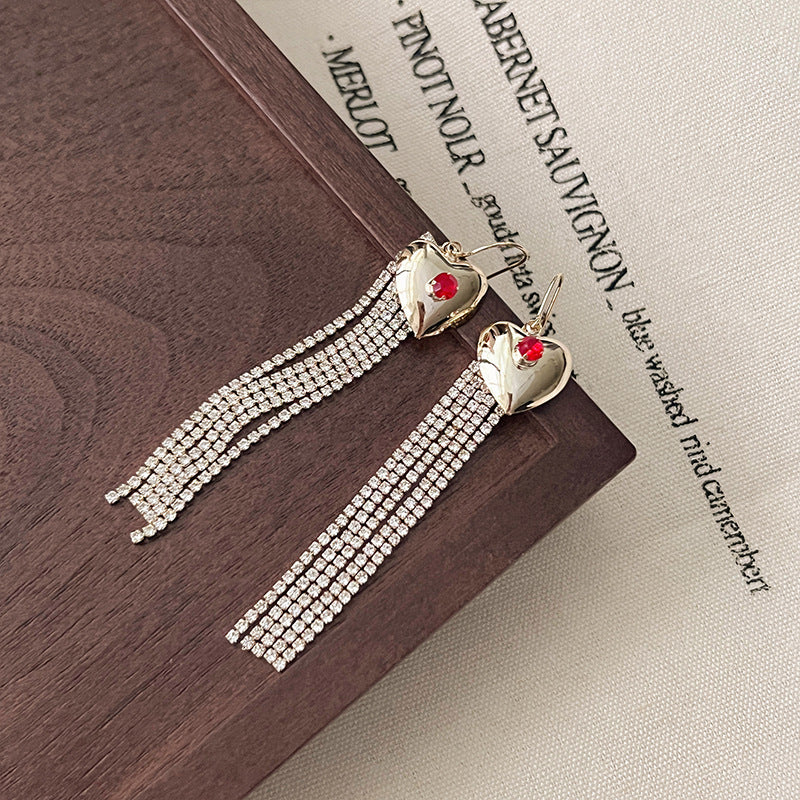 Style Pearl Tassel Female Fashion Temperament Earrings