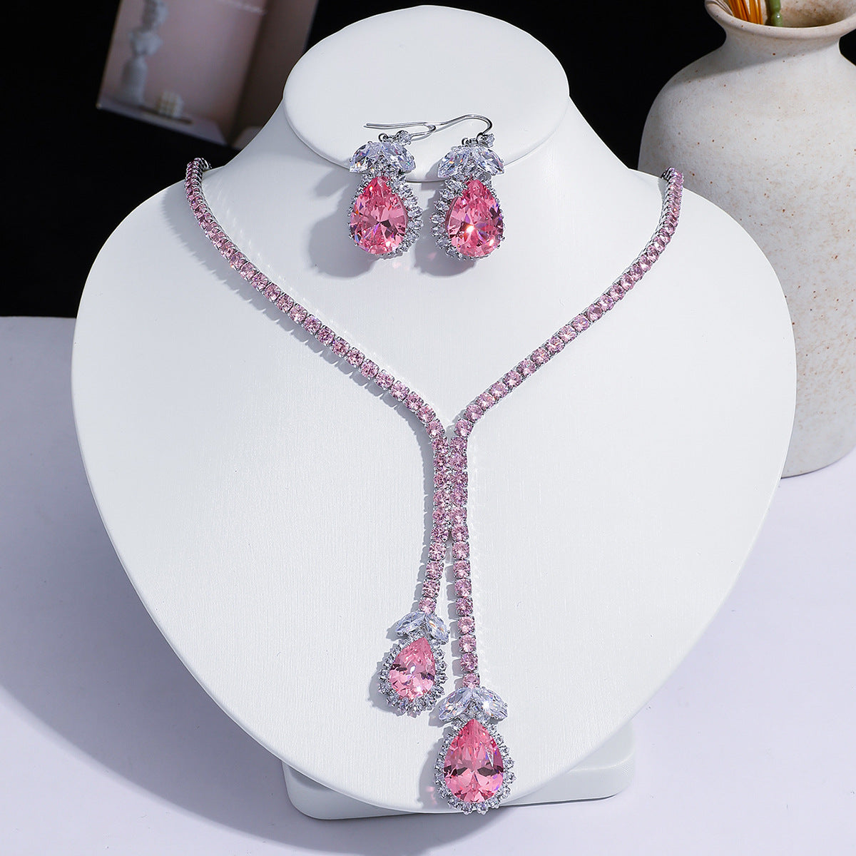 Fashion Trend Zircon Green Butterfly Tassel Necklace