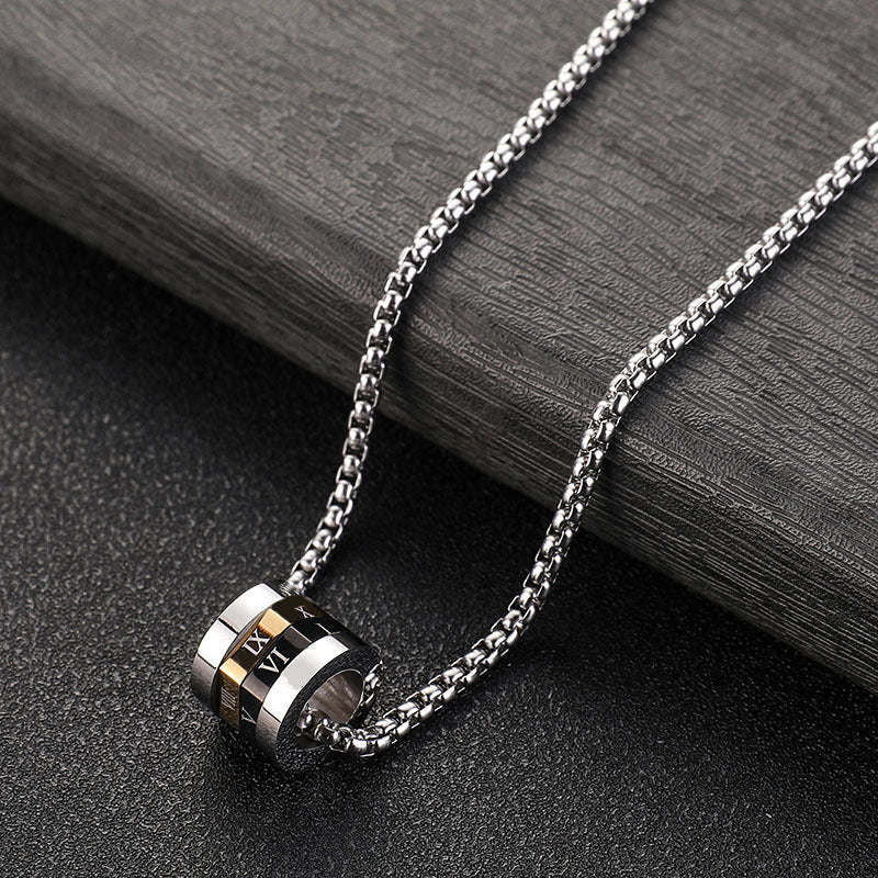 Fashion Stainless Steel Rainbow Titanium Design Necklace