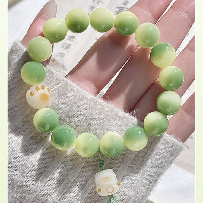 Little Lime Cat Green Cat's Paw Bracelet