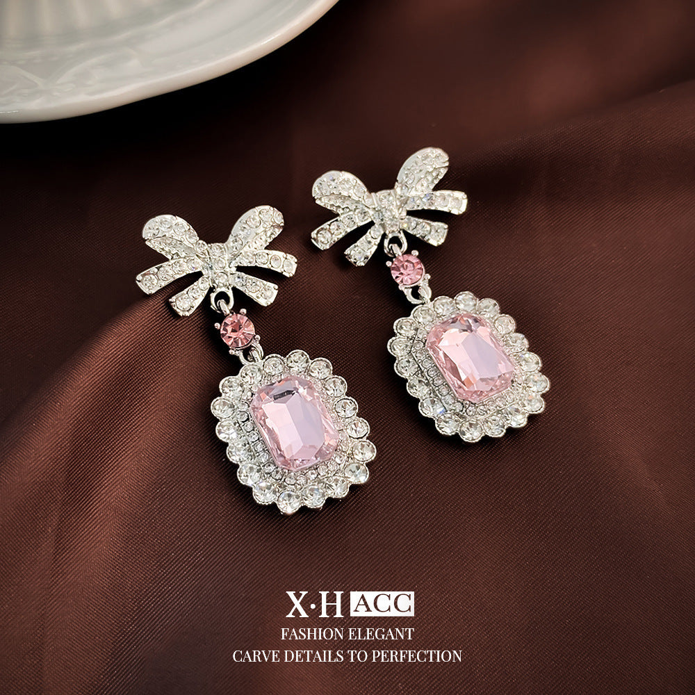 Elegant Zircon Butterfly Tassel Gentle Stylish Personality Stud Earrings