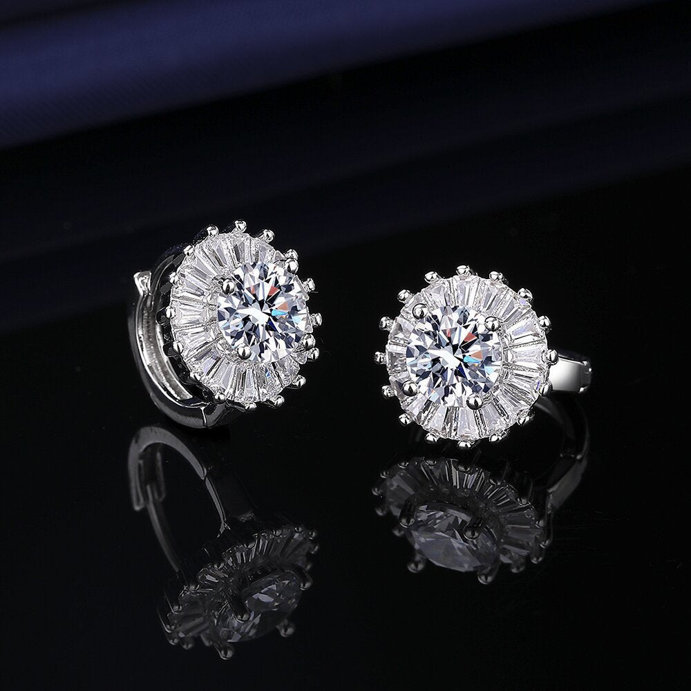 Live Broadcast Female Karat Fashion Elegant Zircon Ear Buckle