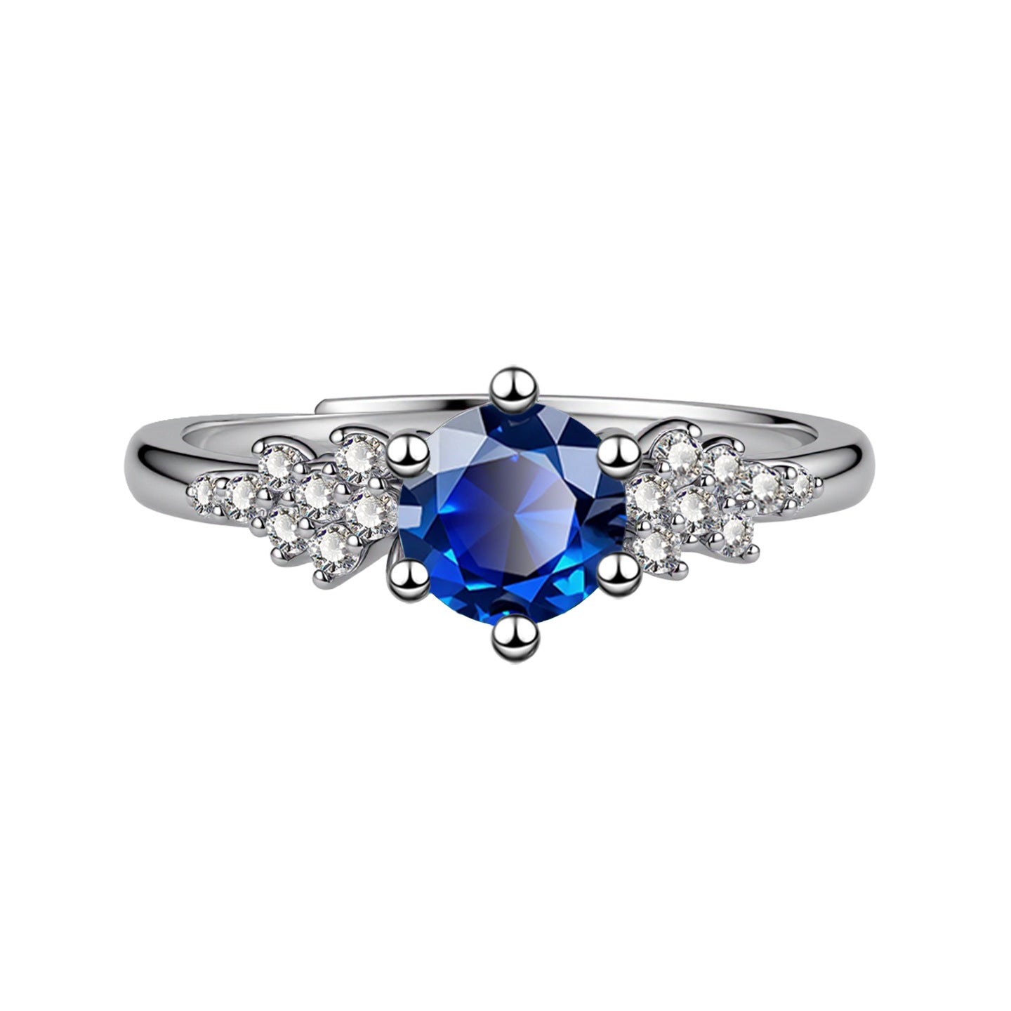 Angel Wings Green Copper Full Diamond Inlaid Optional Sweet Cool Rings