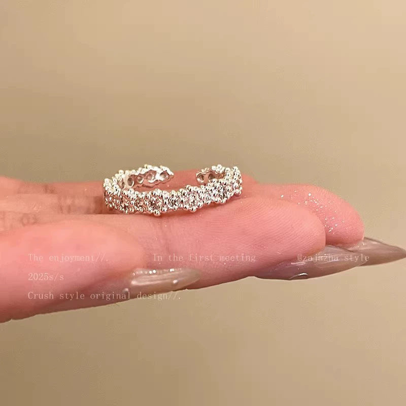 Pearl Zircon Butterfly Female Niche High-grade Light Luxury Couple Temperament Ring