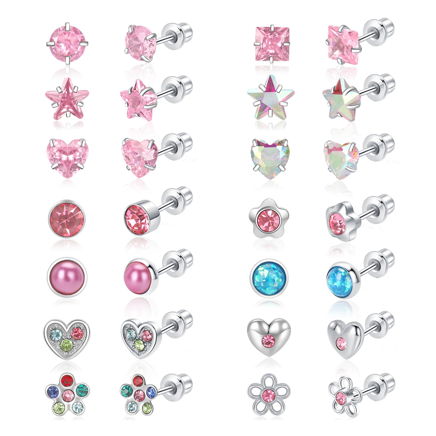 For Titanium Steel Zircon Hat Thread Stud Earrings