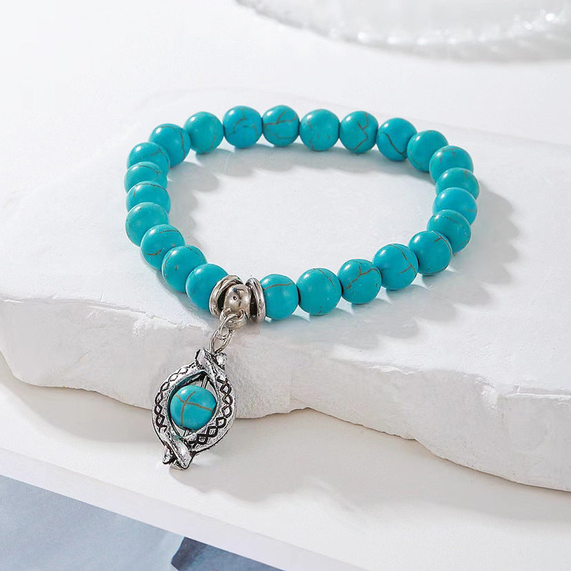 Classy Turquoise Beach Turtle String Beads Bracelets