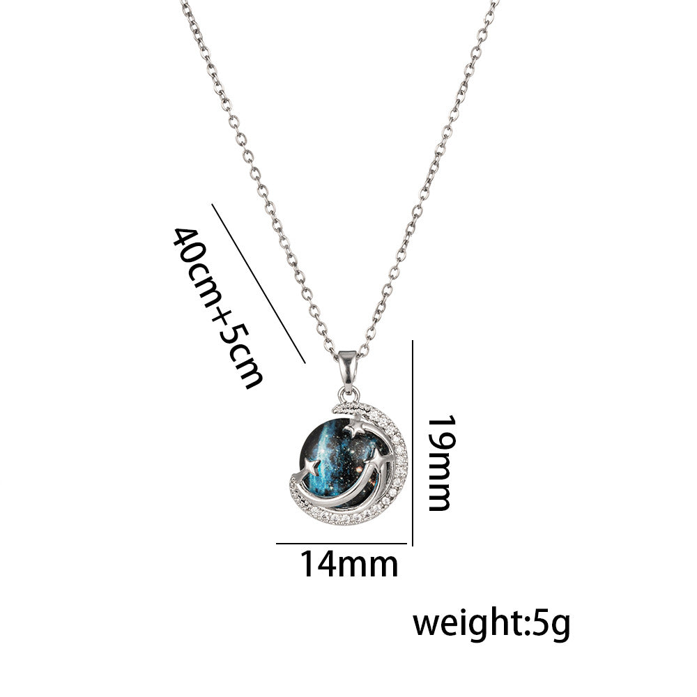 Sky Female Fashion Personality High Sense Clavicle Necklaces