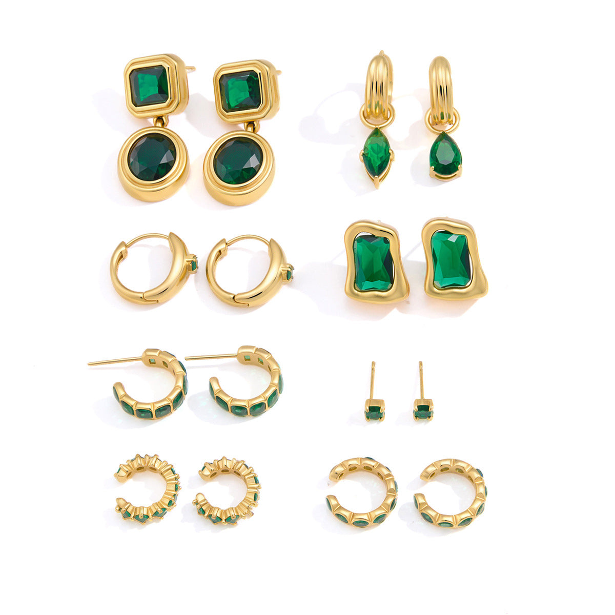 Ear Light Luxury High-grade Vacation Style Zircon Rings