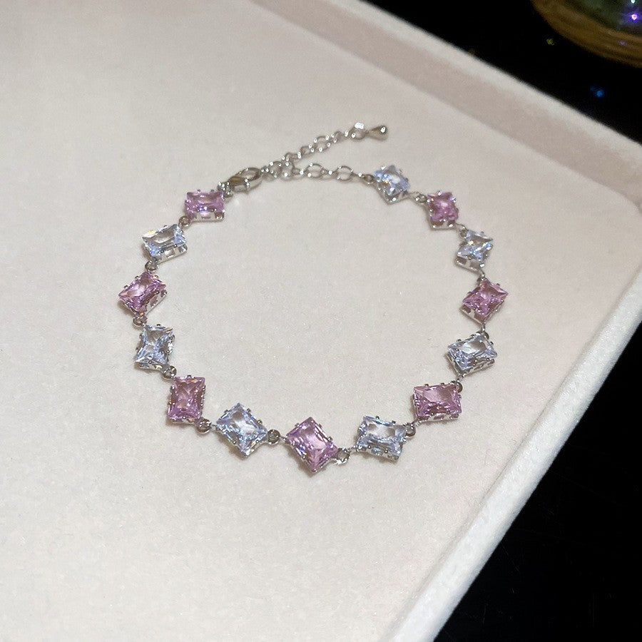 Sweet Pink Zircon Korean Artsy Light Bracelet