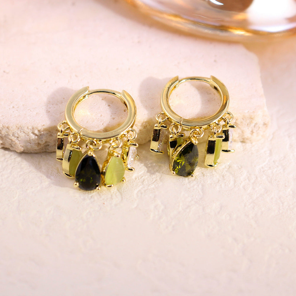 Elegant Zircon Butterfly Tassel Gentle Stylish Personality Stud Earrings