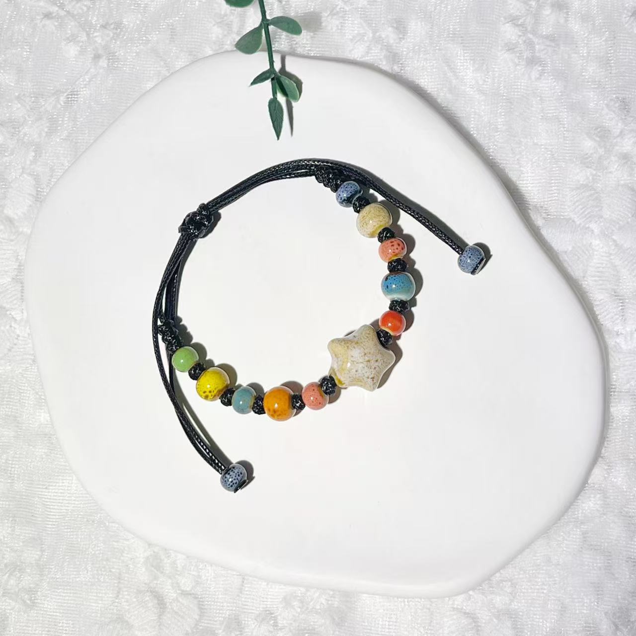 Ceramic Hand-knitted Rope Girlfriends Gift Travel Commemorative Bracelet