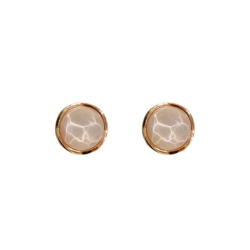 Women's Needle Round Opal Stone Ear Retro Rings