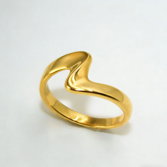 Wind Stainless Steel Vacuum Gold Plating Ring