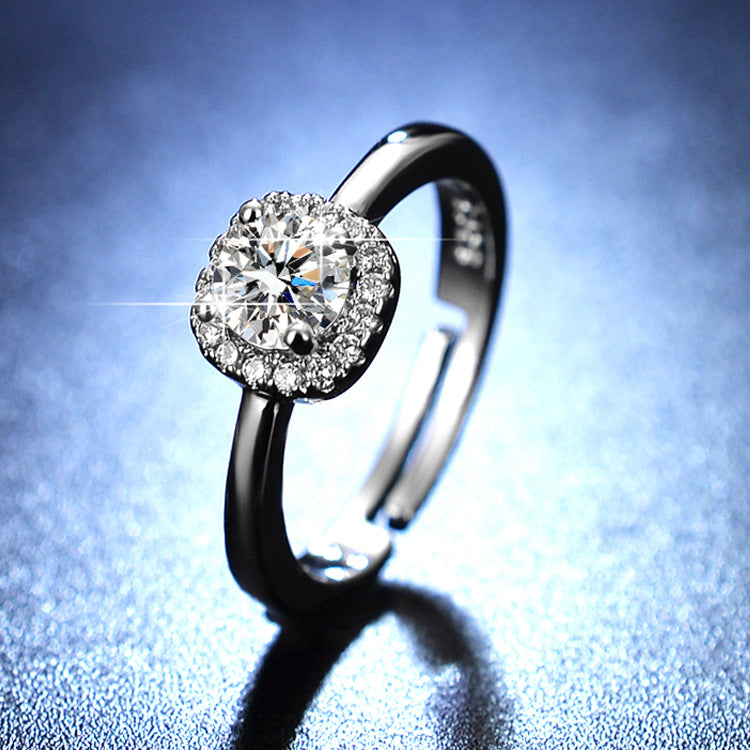 Women's Moissanite More Than Karat Imitation Diamond Rings