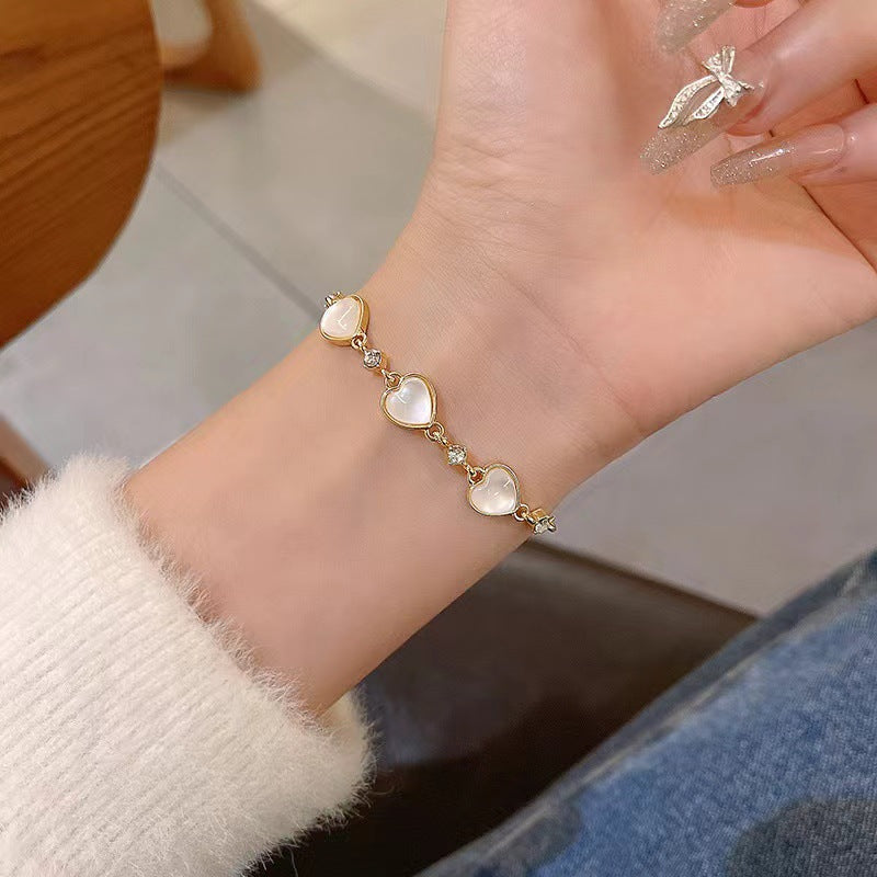 Women's Korean Style Light Luxury Fresh Cat Eye Bracelet