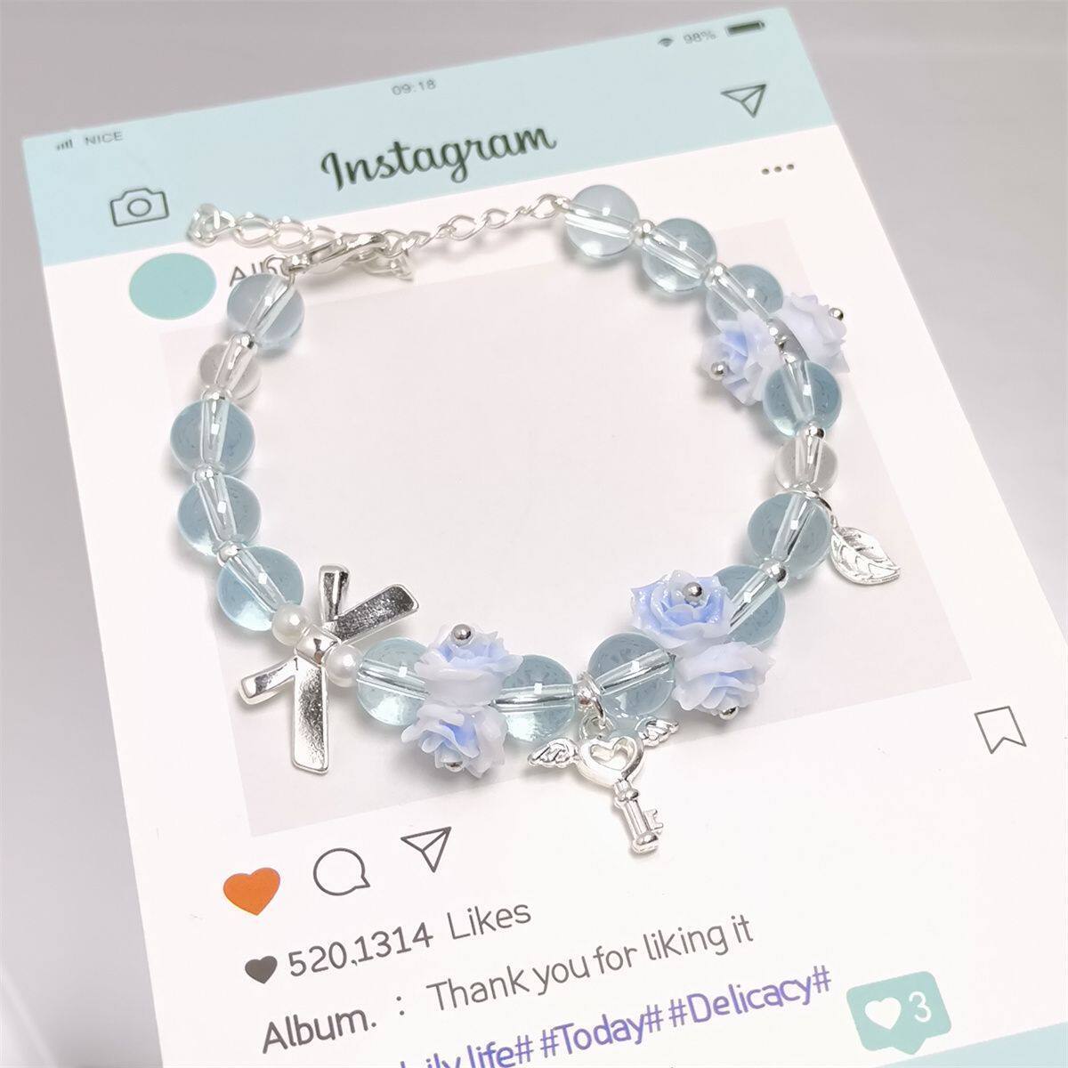 Rose Flower Exquisite Mori Light Luxury Bracelet