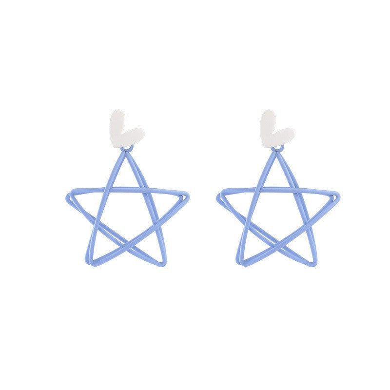 Women's Design Sense Love Five-pointed Star Simple Summer Fashion Earrings