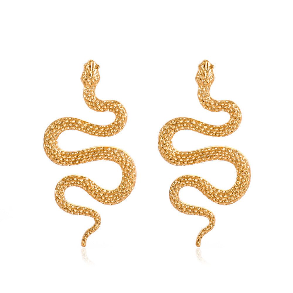 Metal Exaggerated Snake-shaped Eardrop Jewelry Fashion Earrings