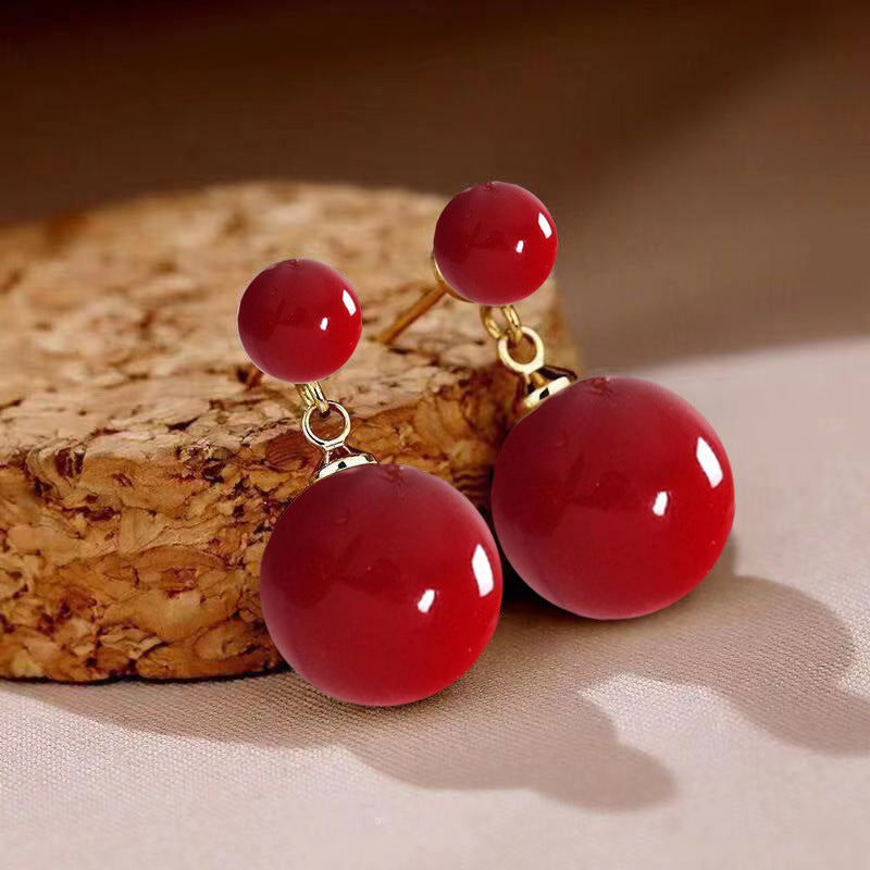 Small Demon Purple Pink Gold Red Imitation Stud Earrings