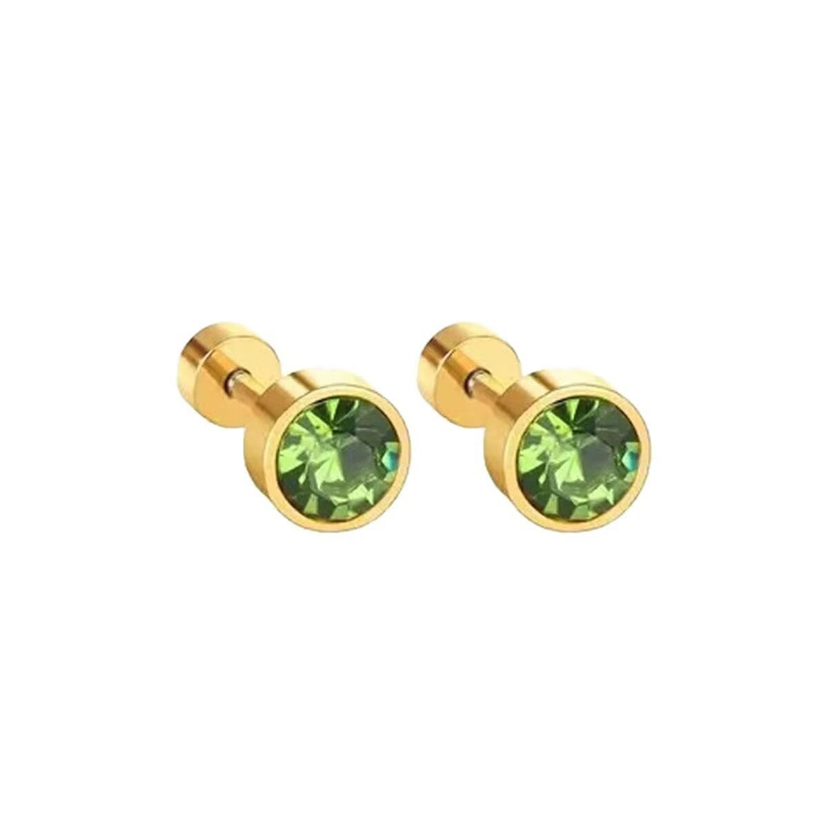 Stainless Steel Diamond Cup Car Plug Ear Bone Seconds Stud Earrings
