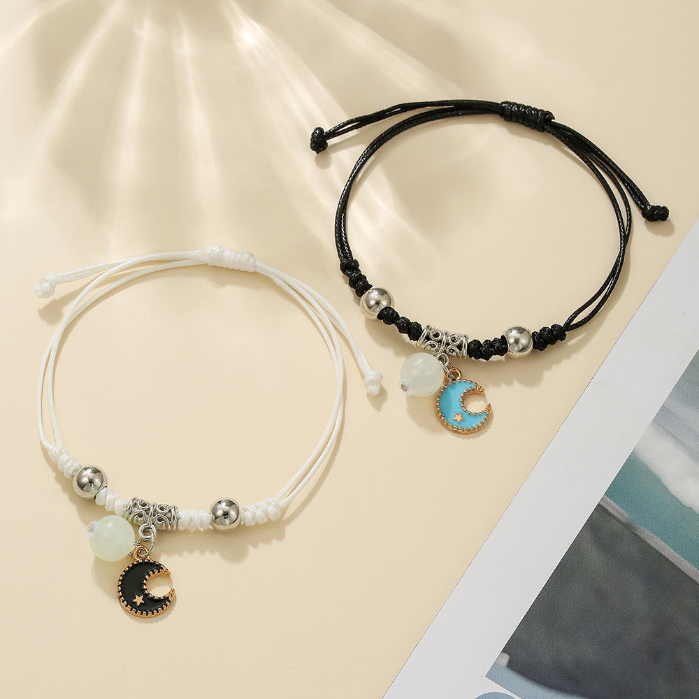 Women's & Men's Luminous Female Two Girlfriends Friendship Korean Fashion Bracelet