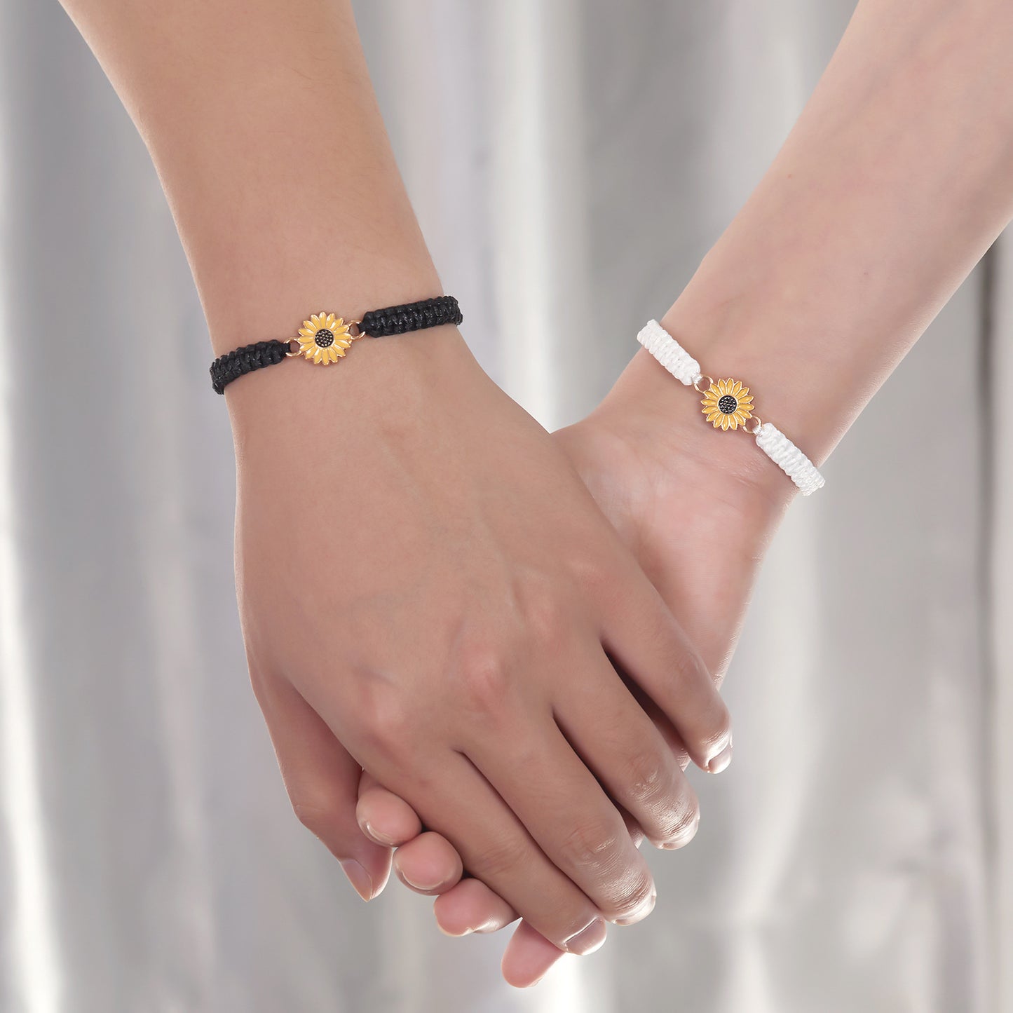 Handmade Woven Sunflower Fashion Daisy Couple Bracelets