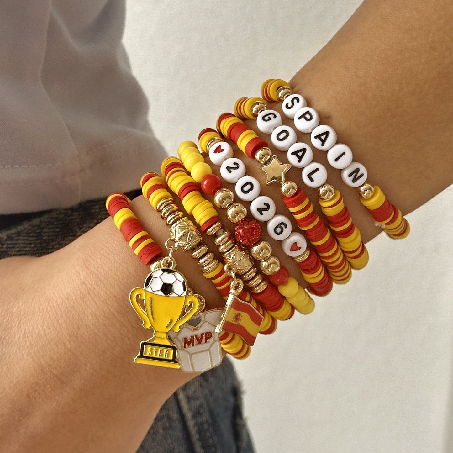 Style Theme Argentina Brazil Germany Football Game Bracelet